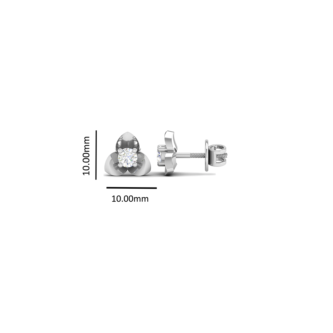 Pure Sterling Silver (92.5% purity)Precious, Beautiful and Designer Stud Earrings with cubic zirconia (AD) stones for Girls and Women