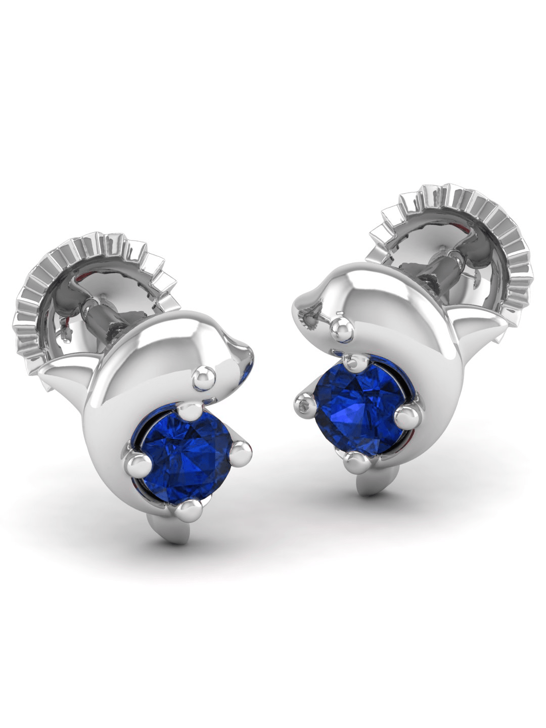 Pure Sterling Silver (92.5% purity)Precious, Beautiful and Designer Stud Earrings with cubic zirconia (AD) stones for Girls and Women