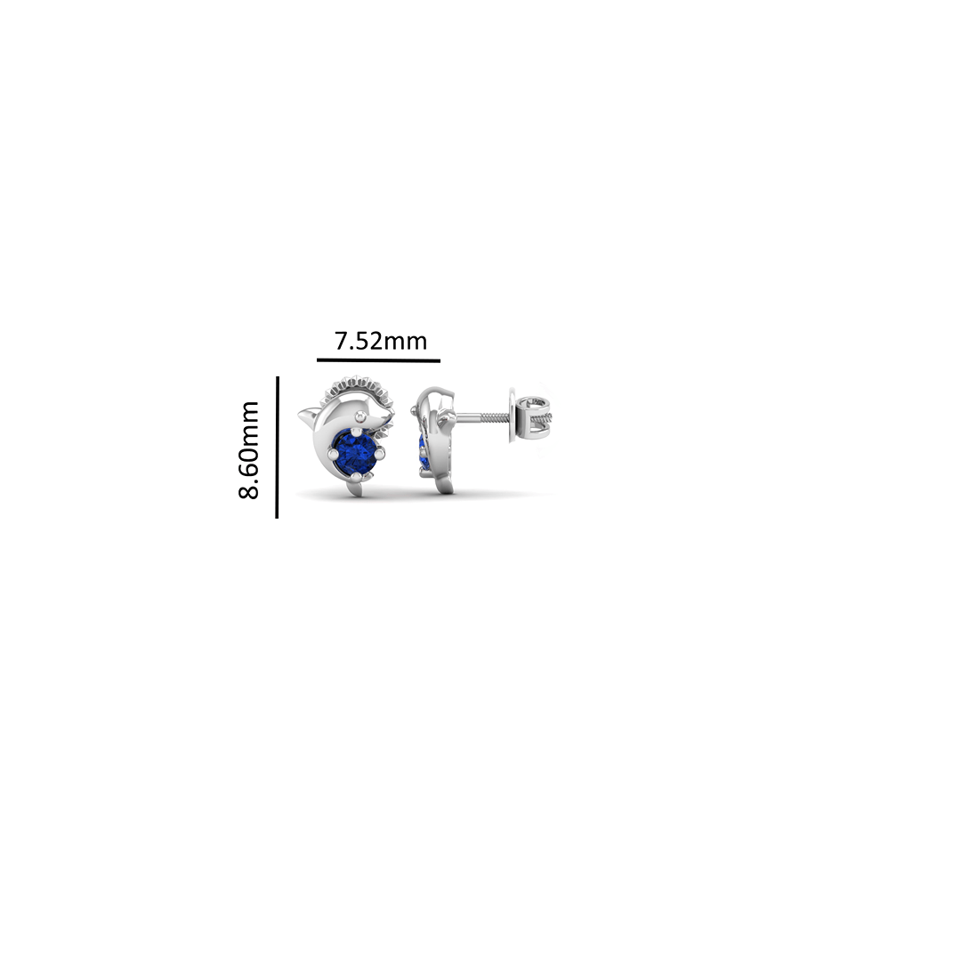 Pure Sterling Silver (92.5% purity)Precious, Beautiful and Designer Stud Earrings with cubic zirconia (AD) stones for Girls and Women