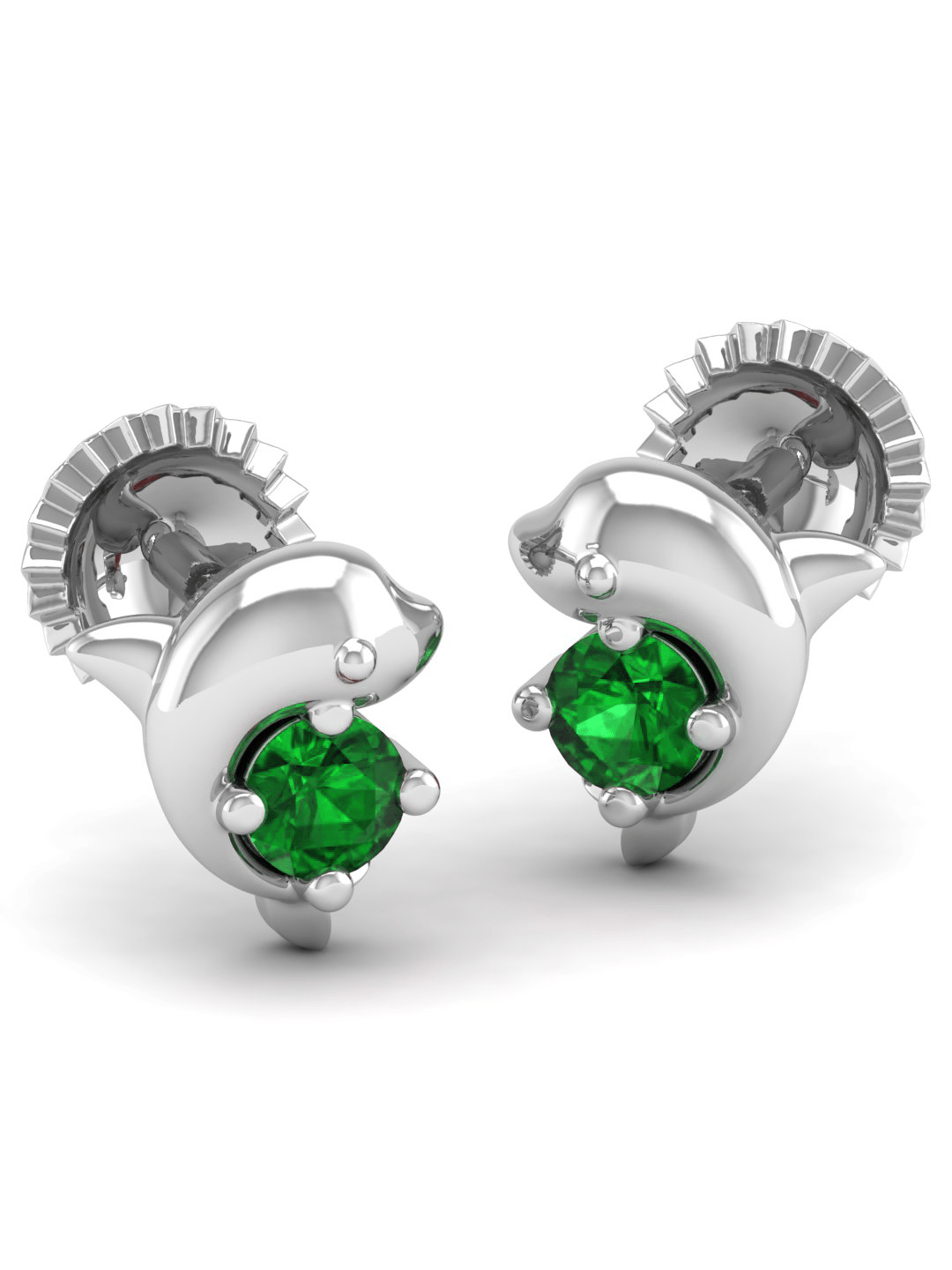 Pure Sterling Silver (92.5% purity)Precious, Beautiful and Designer Stud Earrings with cubic zirconia (AD) stones for Girls and Women