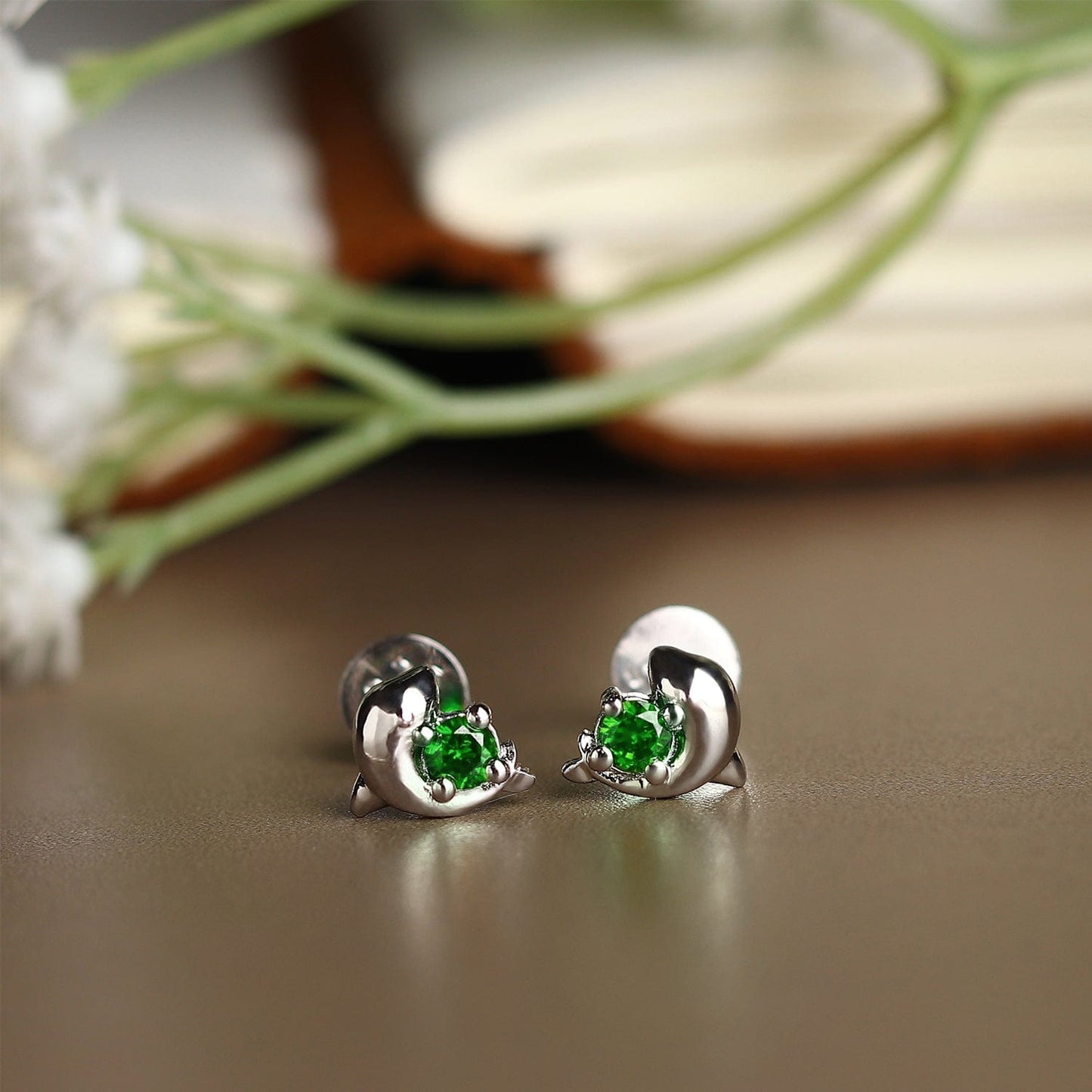 Pure Sterling Silver (92.5% purity)Precious, Beautiful and Designer Stud Earrings with cubic zirconia (AD) stones for Girls and Women