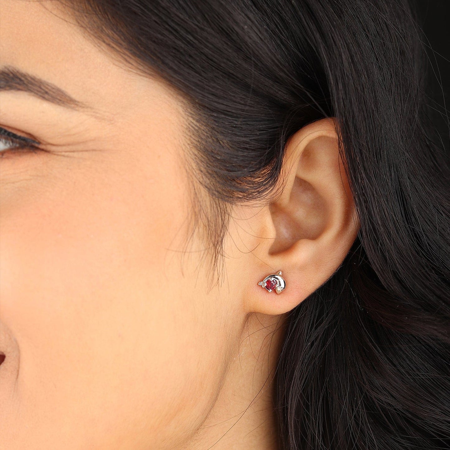 Pure Sterling Silver (92.5% purity)Precious, Beautiful and Designer Stud Earrings with cubic zirconia (AD) stones for Girls and Women