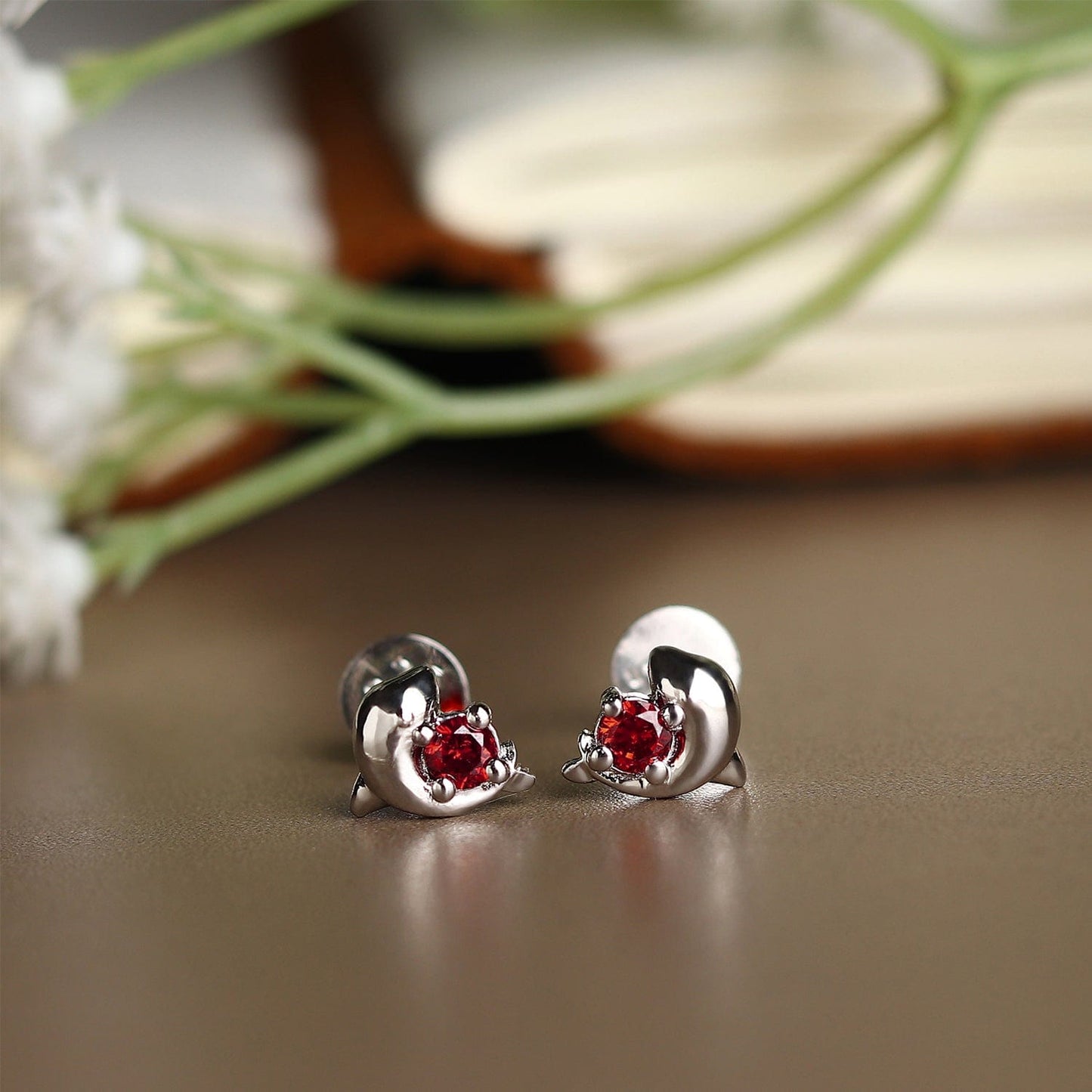 Pure Sterling Silver (92.5% purity)Precious, Beautiful and Designer Stud Earrings with cubic zirconia (AD) stones for Girls and Women