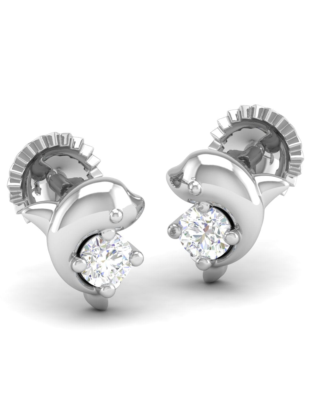 Pure Sterling Silver (92.5% purity)Precious, Beautiful and Designer Stud Earrings with cubic zirconia (AD) stones for Girls and Women