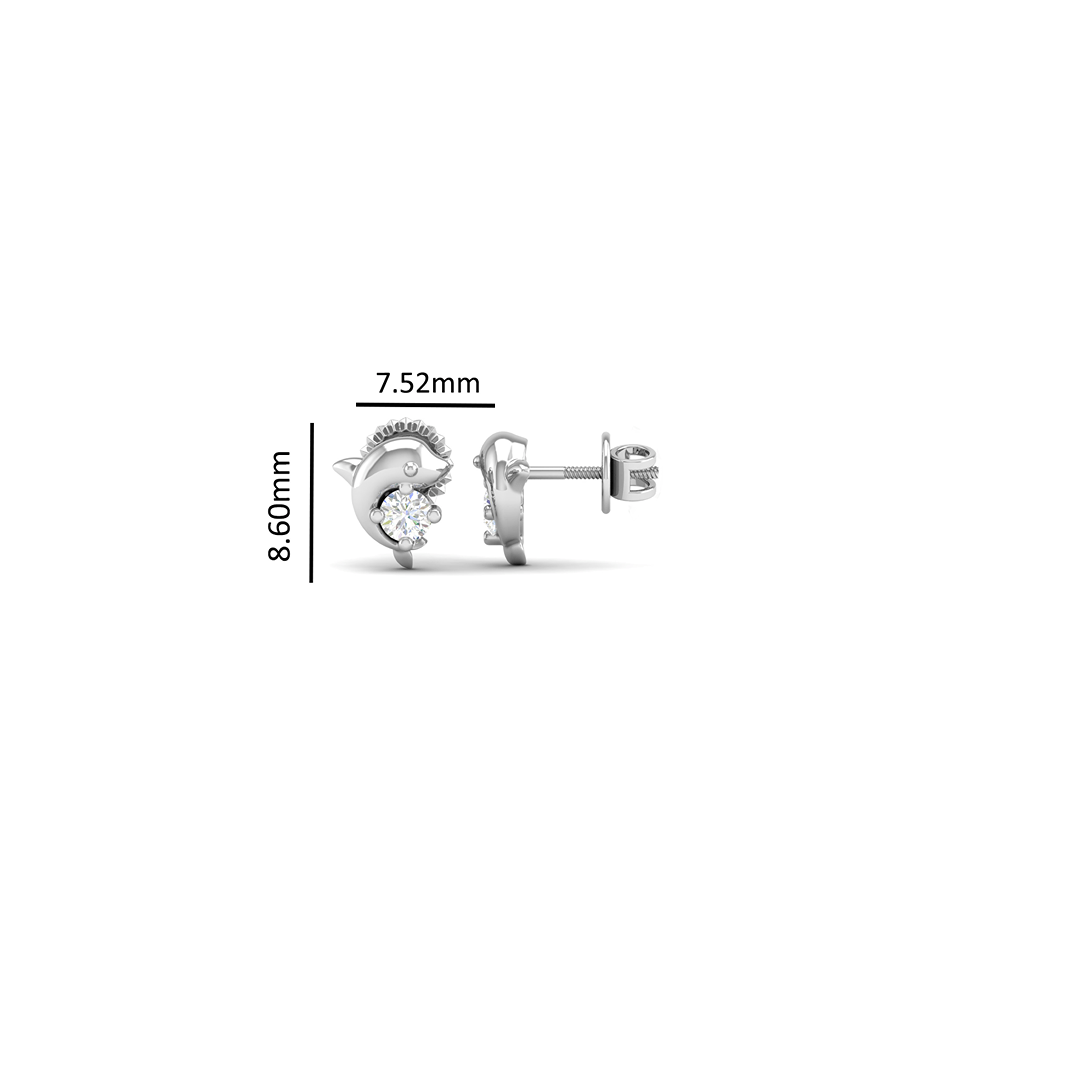 Pure Sterling Silver (92.5% purity)Precious, Beautiful and Designer Stud Earrings with cubic zirconia (AD) stones for Girls and Women