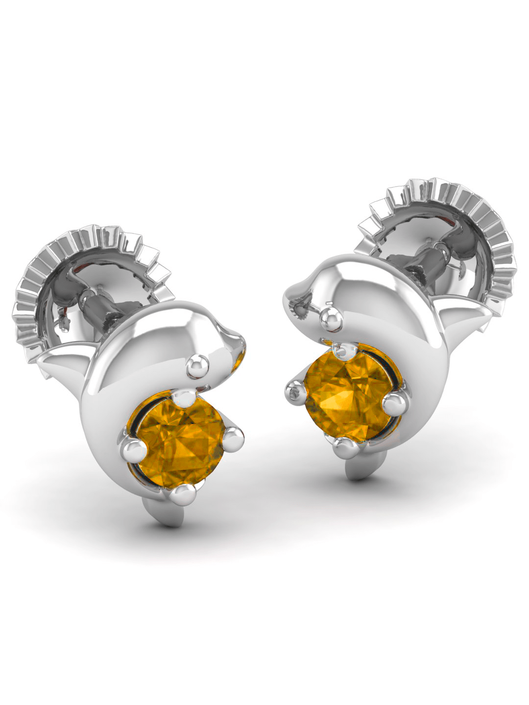 Pure Sterling Silver (92.5% purity)Precious, Beautiful and Designer Stud Earrings with cubic zirconia (AD) stones for Girls and Women