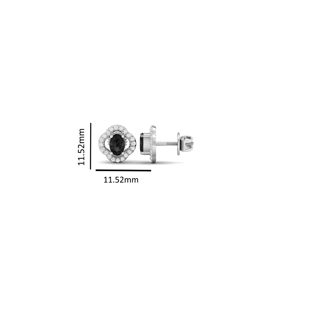 Pure Sterling Silver (92.5% purity)Precious, Beautiful and Designer Stud Earrings with cubic zirconia (AD) stones for Girls and Women
