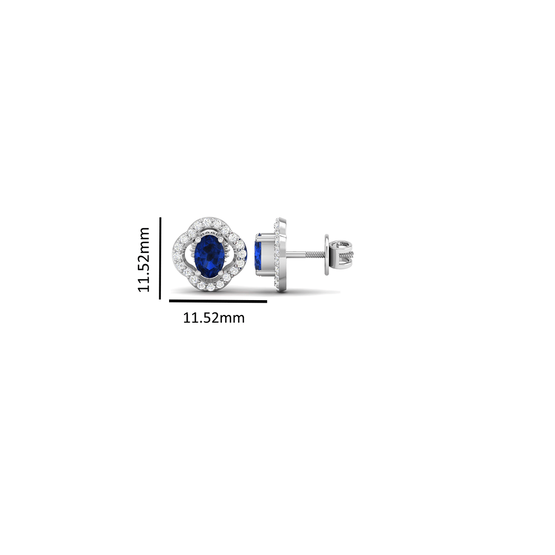 Pure Sterling Silver (92.5% purity)Precious, Beautiful and Designer Stud Earrings with cubic zirconia (AD) stones for Girls and Women