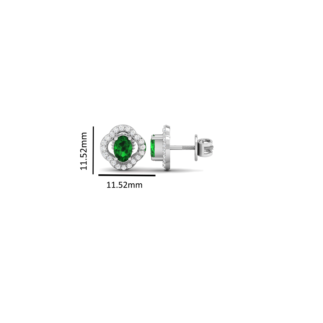 Pure Sterling Silver (92.5% purity)Precious, Beautiful and Designer Stud Earrings with cubic zirconia (AD) stones for Girls and Women