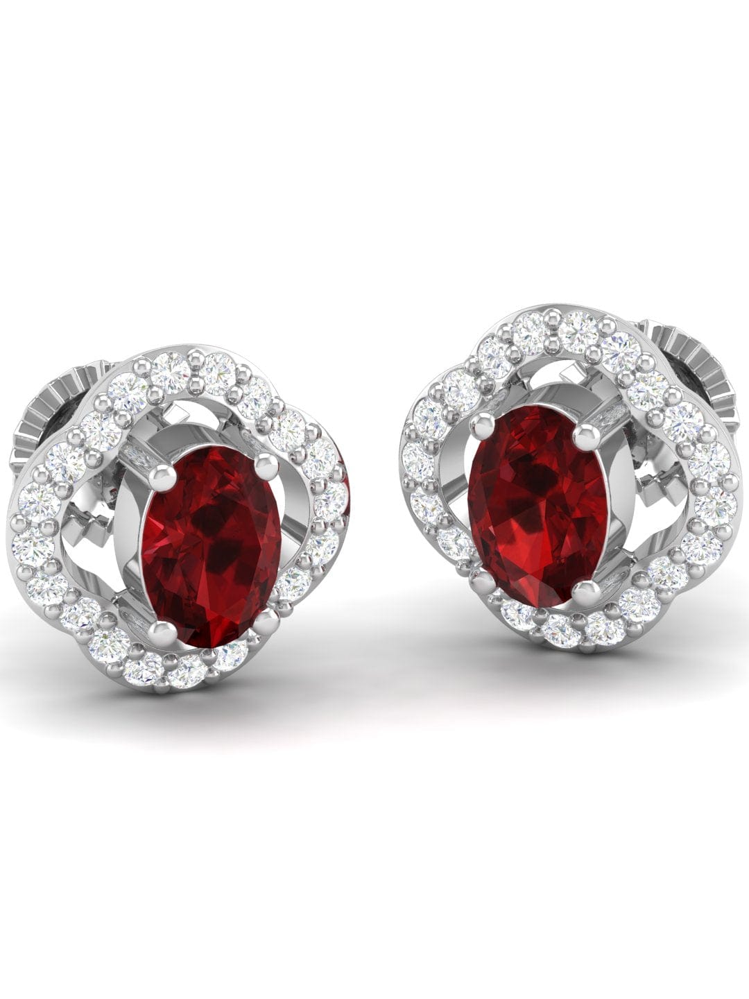 Pure Sterling Silver (92.5% purity)Precious, Beautiful and Designer Stud Earrings with cubic zirconia (AD) stones for Girls and Women