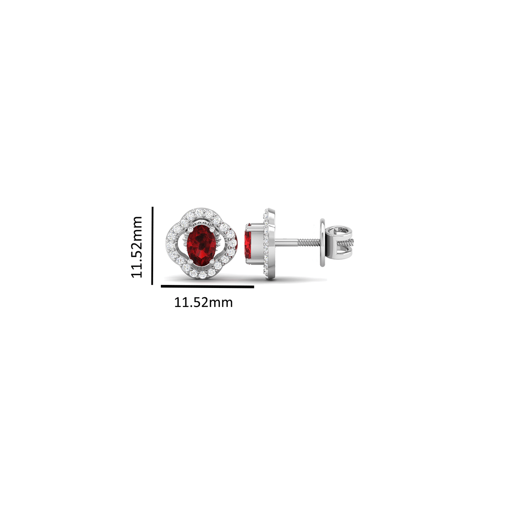 Pure Sterling Silver (92.5% purity)Precious, Beautiful and Designer Stud Earrings with cubic zirconia (AD) stones for Girls and Women