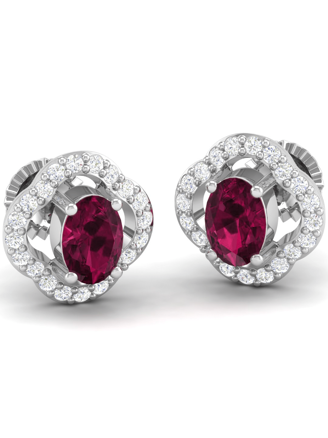 Pure Sterling Silver (92.5% purity)Precious, Beautiful and Designer Stud Earrings with cubic zirconia (AD) stones for Girls and Women