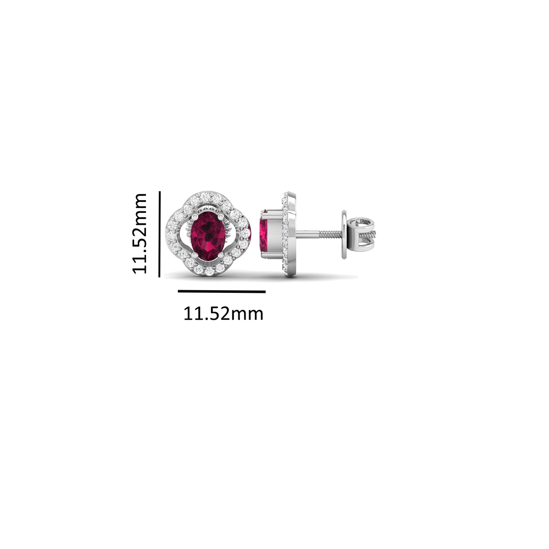 Pure Sterling Silver (92.5% purity)Precious, Beautiful and Designer Stud Earrings with cubic zirconia (AD) stones for Girls and Women