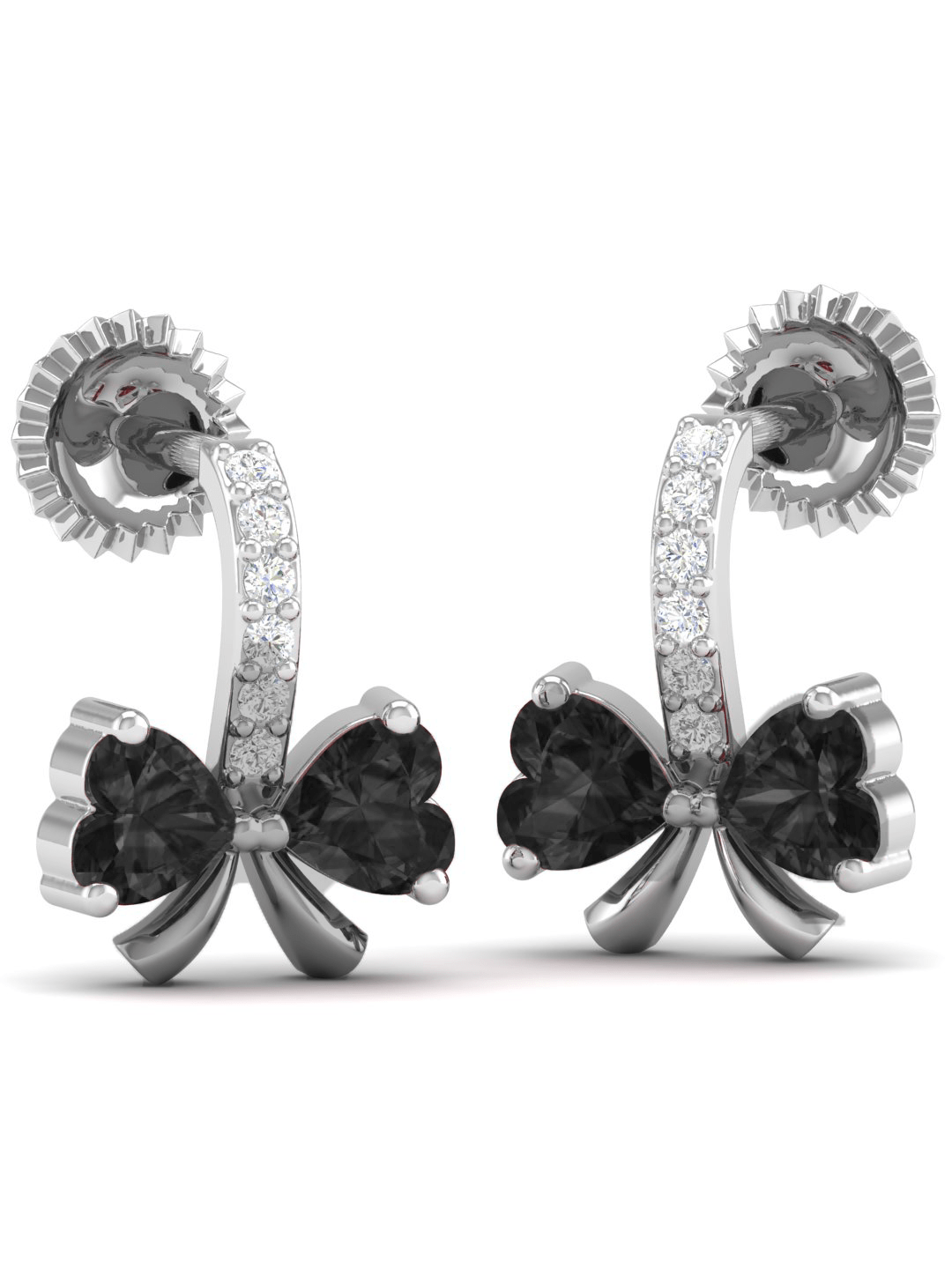 Pure Sterling Silver (92.5% purity)Precious, Beautiful and Designer Stud Earrings with cubic zirconia (AD) stones for Girls and Women