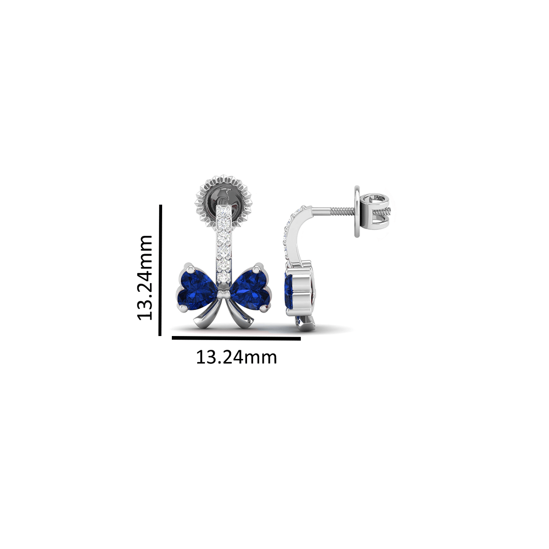 Pure Sterling Silver (92.5% purity)Precious, Beautiful and Designer Stud Earrings with cubic zirconia (AD) stones for Girls and Women