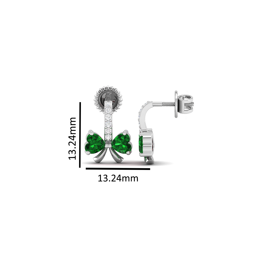 Pure Sterling Silver (92.5% purity)Precious, Beautiful and Designer Stud Earrings with cubic zirconia (AD) stones for Girls and Women