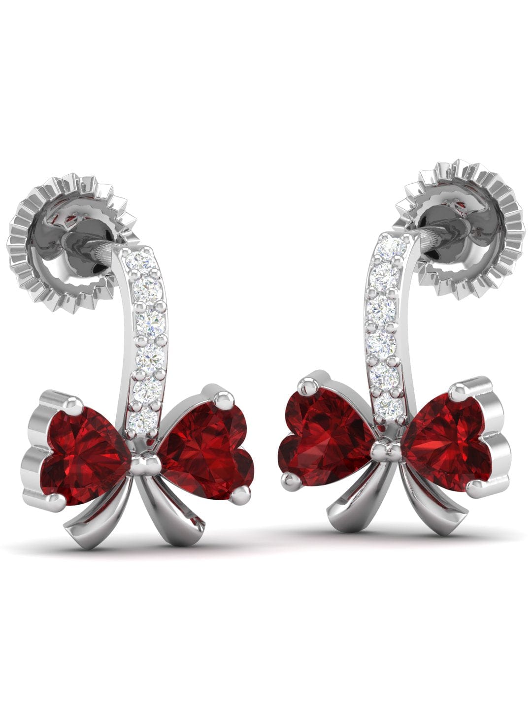 Pure Sterling Silver (92.5% purity)Precious, Beautiful and Designer Stud Earrings with cubic zirconia (AD) stones for Girls and Women
