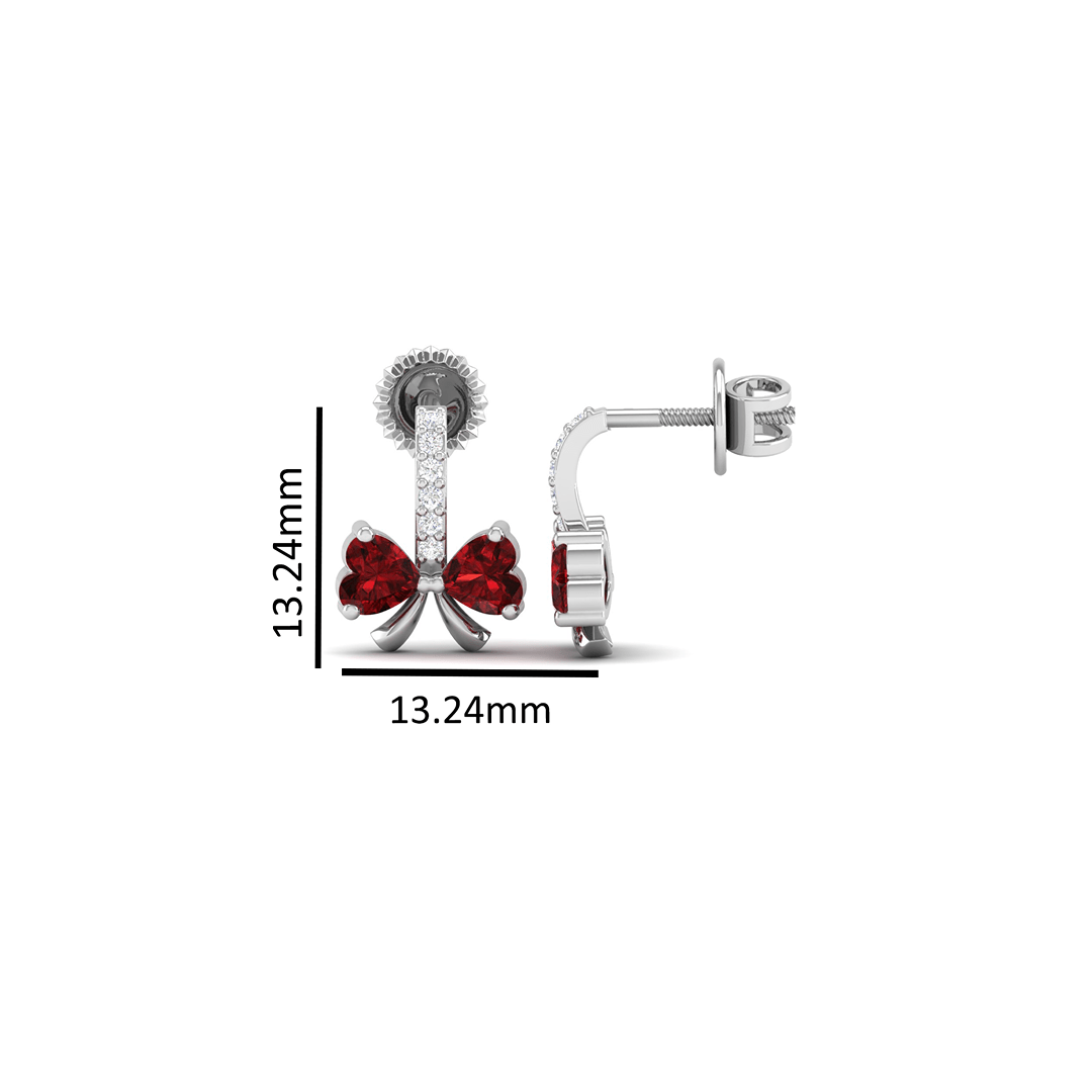Pure Sterling Silver (92.5% purity)Precious, Beautiful and Designer Stud Earrings with cubic zirconia (AD) stones for Girls and Women