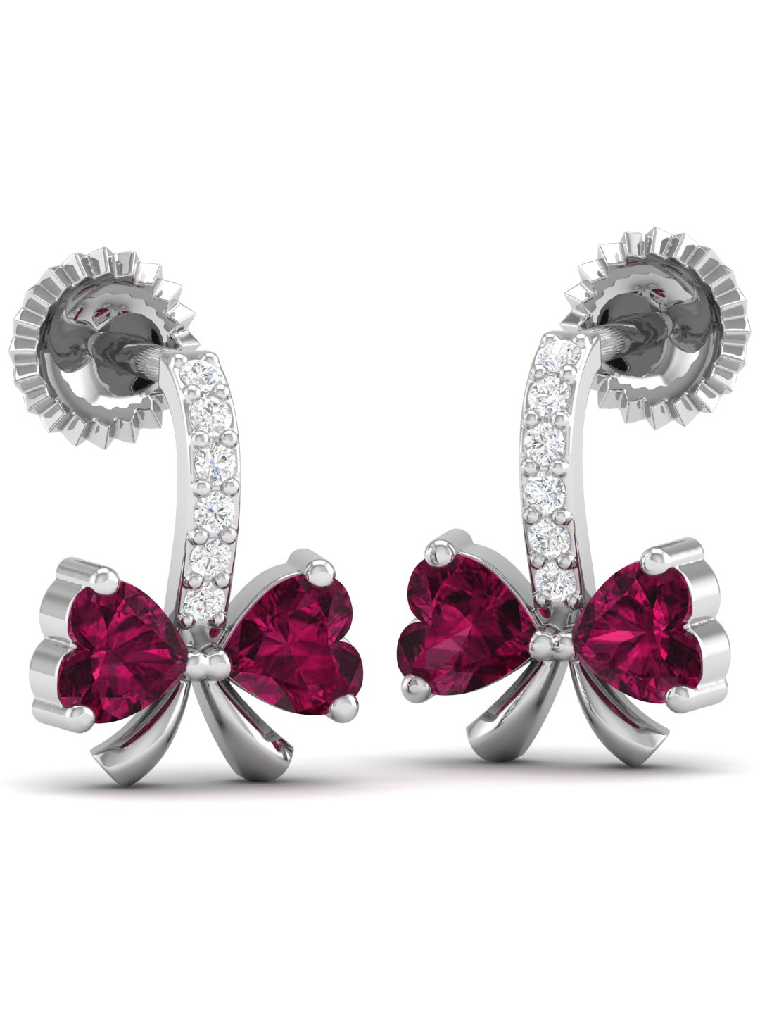 Pure Sterling Silver (92.5% purity)Precious, Beautiful and Designer Stud Earrings with cubic zirconia (AD) stones for Girls and Women