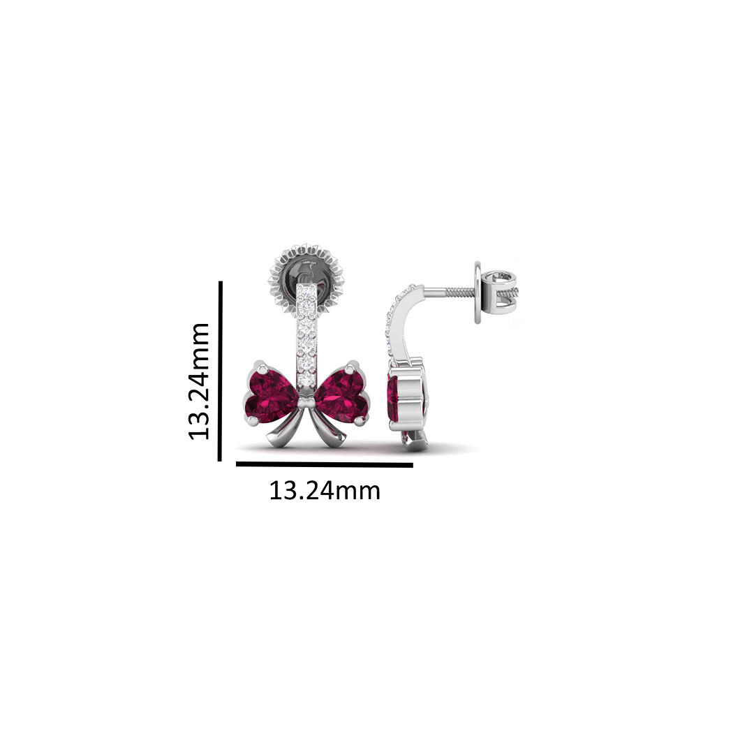 Pure Sterling Silver (92.5% purity)Precious, Beautiful and Designer Stud Earrings with cubic zirconia (AD) stones for Girls and Women
