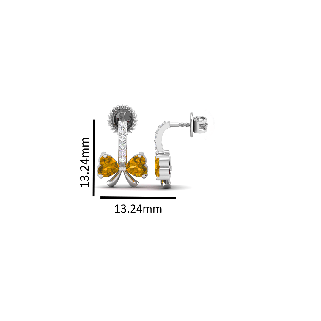 Pure Sterling Silver (92.5% purity)Precious, Beautiful and Designer Stud Earrings with cubic zirconia (AD) stones for Girls and Women