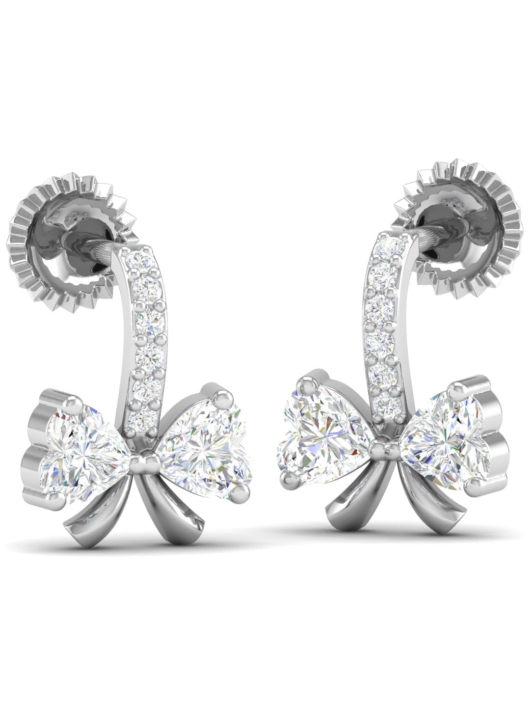 Pure Sterling Silver (92.5% purity)Precious, Beautiful and Designer Stud Earrings with cubic zirconia (AD) stones for Girls and Women