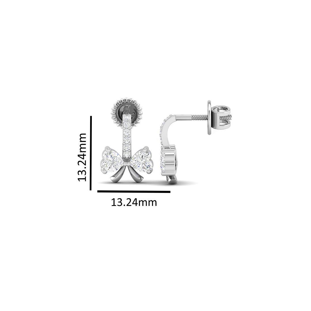 Pure Sterling Silver (92.5% purity)Precious, Beautiful and Designer Stud Earrings with cubic zirconia (AD) stones for Girls and Women