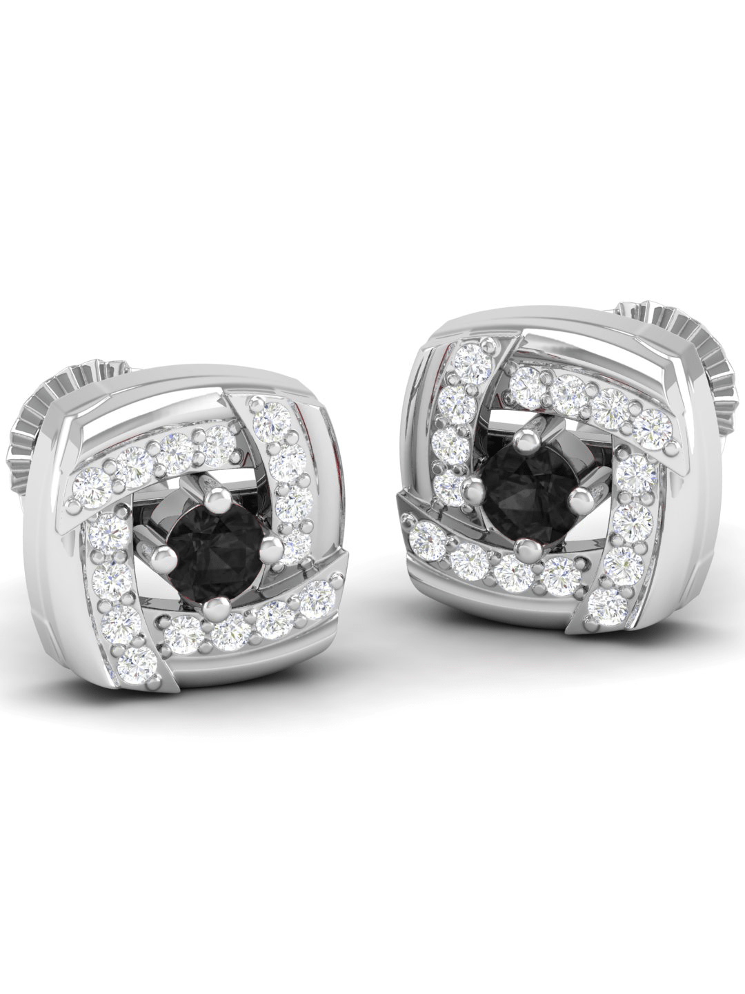 Pure Sterling Silver (92.5% purity)Precious, Beautiful and Designer Stud Earrings with cubic zirconia (AD) stones for Girls and Women