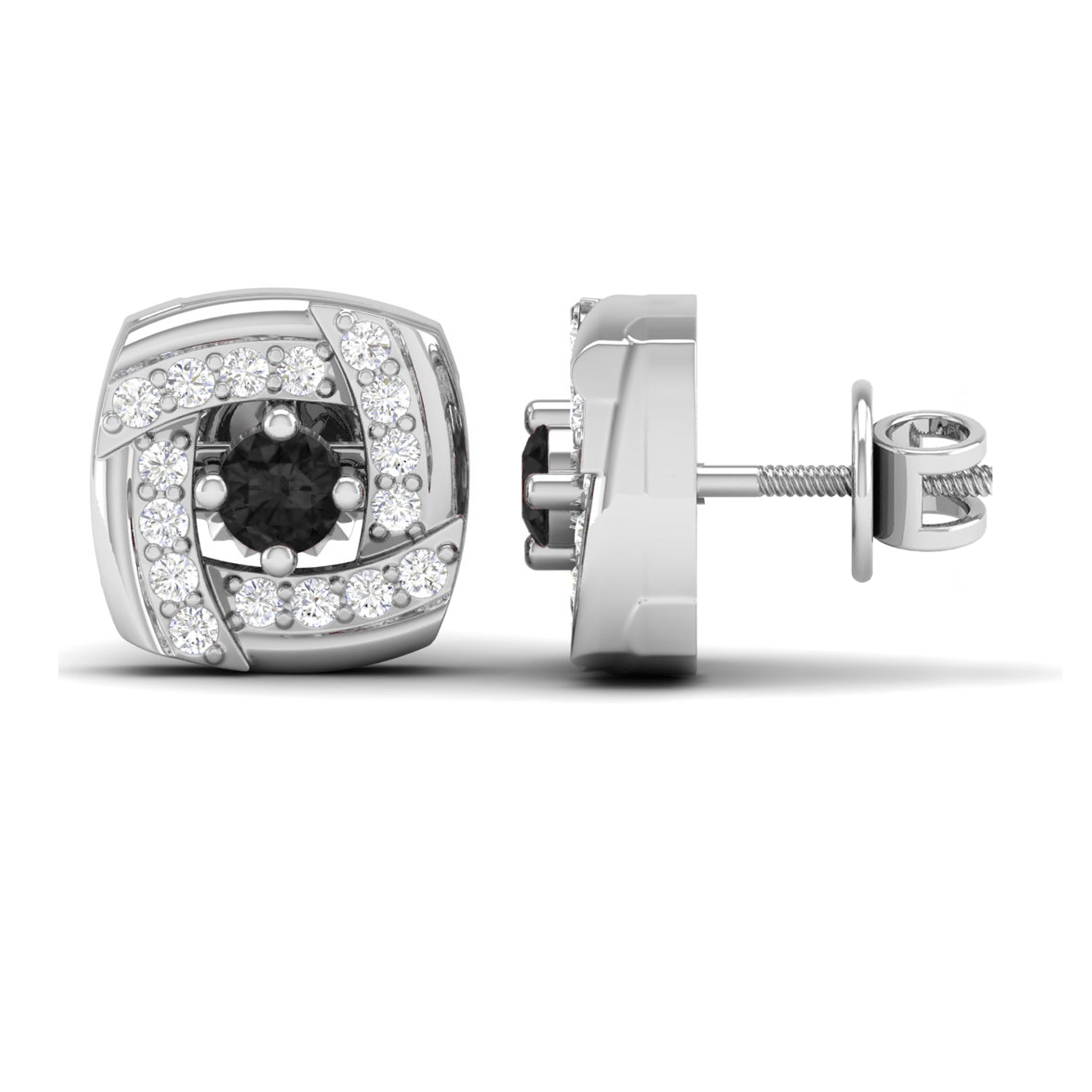 Pure Sterling Silver (92.5% purity)Precious, Beautiful and Designer Stud Earrings with cubic zirconia (AD) stones for Girls and Women