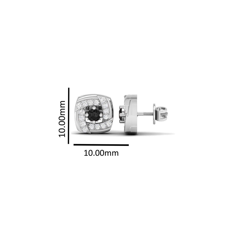Pure Sterling Silver (92.5% purity)Precious, Beautiful and Designer Stud Earrings with cubic zirconia (AD) stones for Girls and Women