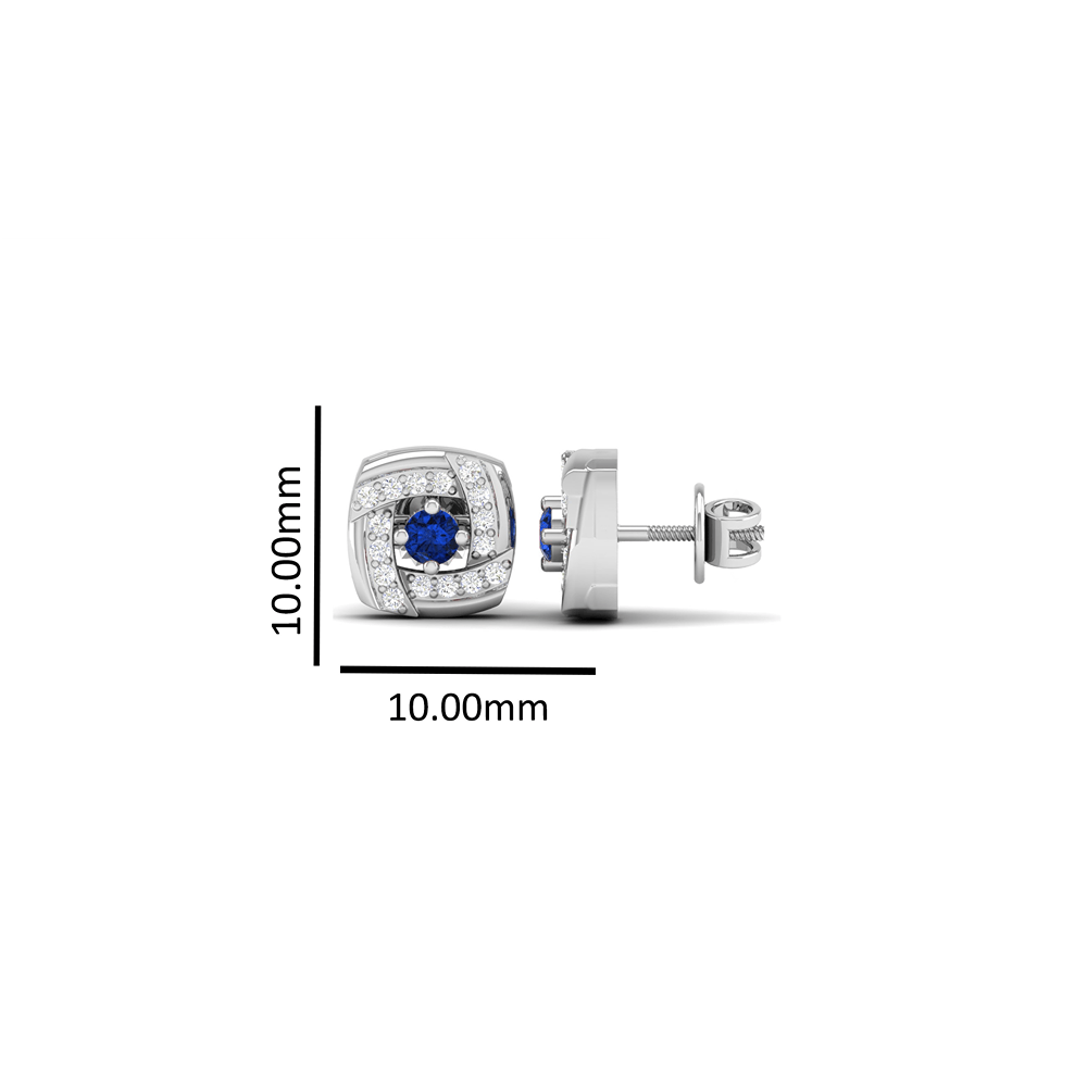 Pure Sterling Silver (92.5% purity)Precious, Beautiful and Designer Stud Earrings with cubic zirconia (AD) stones for Girls and Women