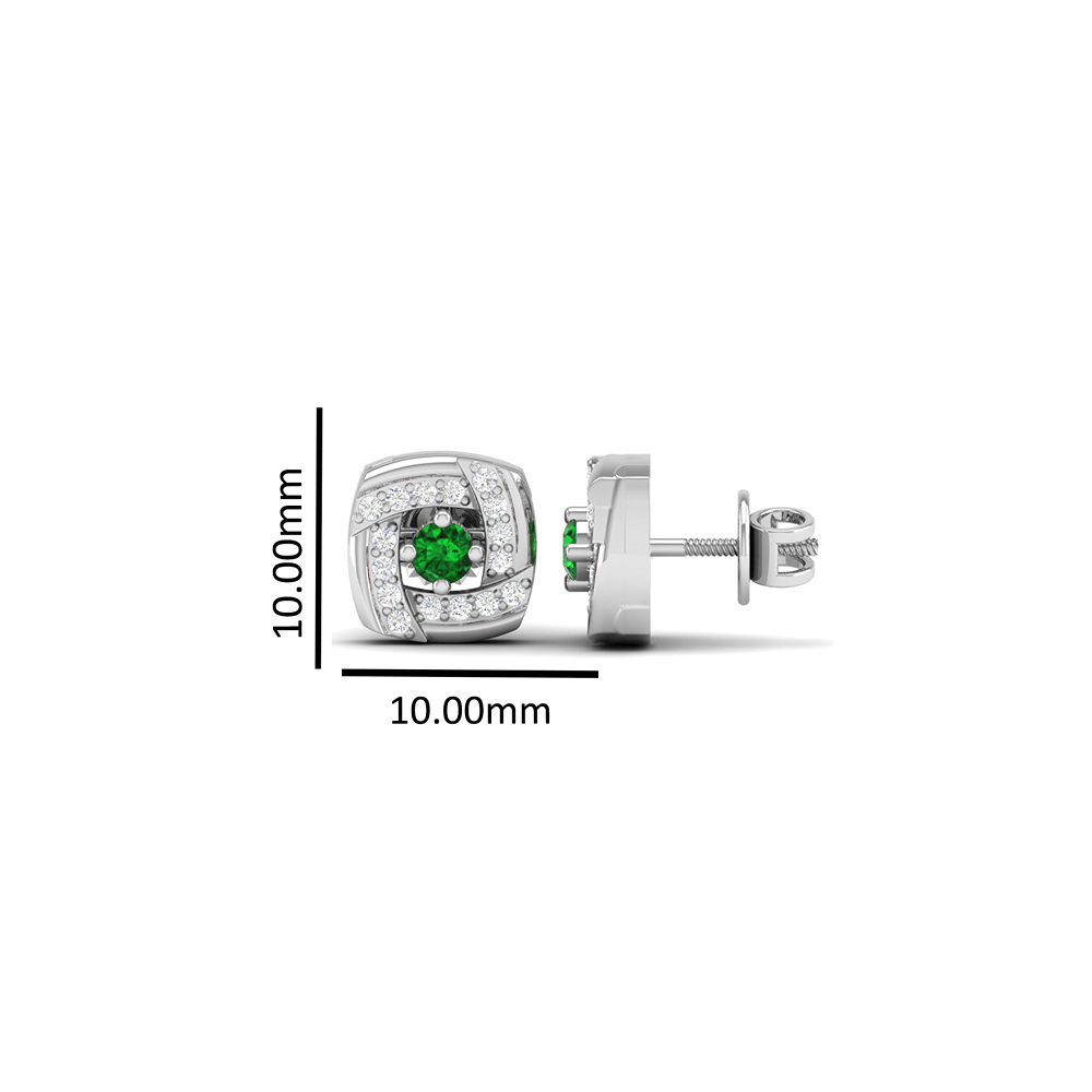 Pure Sterling Silver (92.5% purity)Precious, Beautiful and Designer Stud Earrings with cubic zirconia (AD) stones for Girls and Women