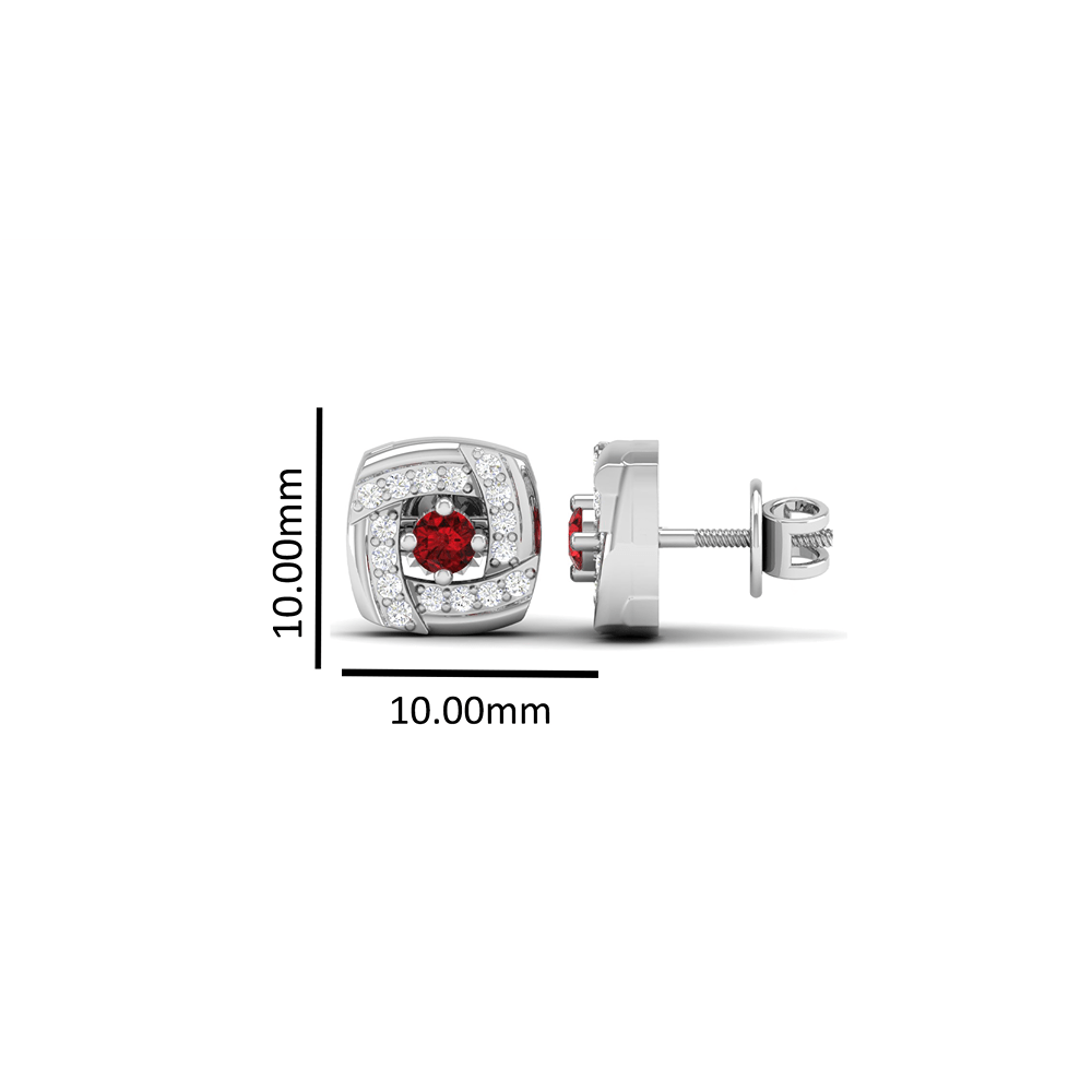 Pure Sterling Silver (92.5% purity)Precious, Beautiful and Designer Stud Earrings with cubic zirconia (AD) stones for Girls and Women