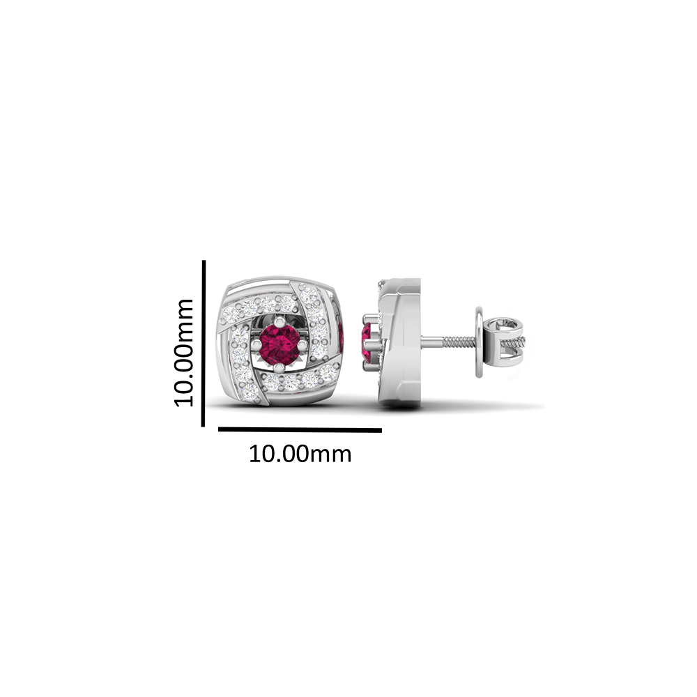 Pure Sterling Silver (92.5% purity)Precious, Beautiful and Designer Stud Earrings with cubic zirconia (AD) stones for Girls and Women