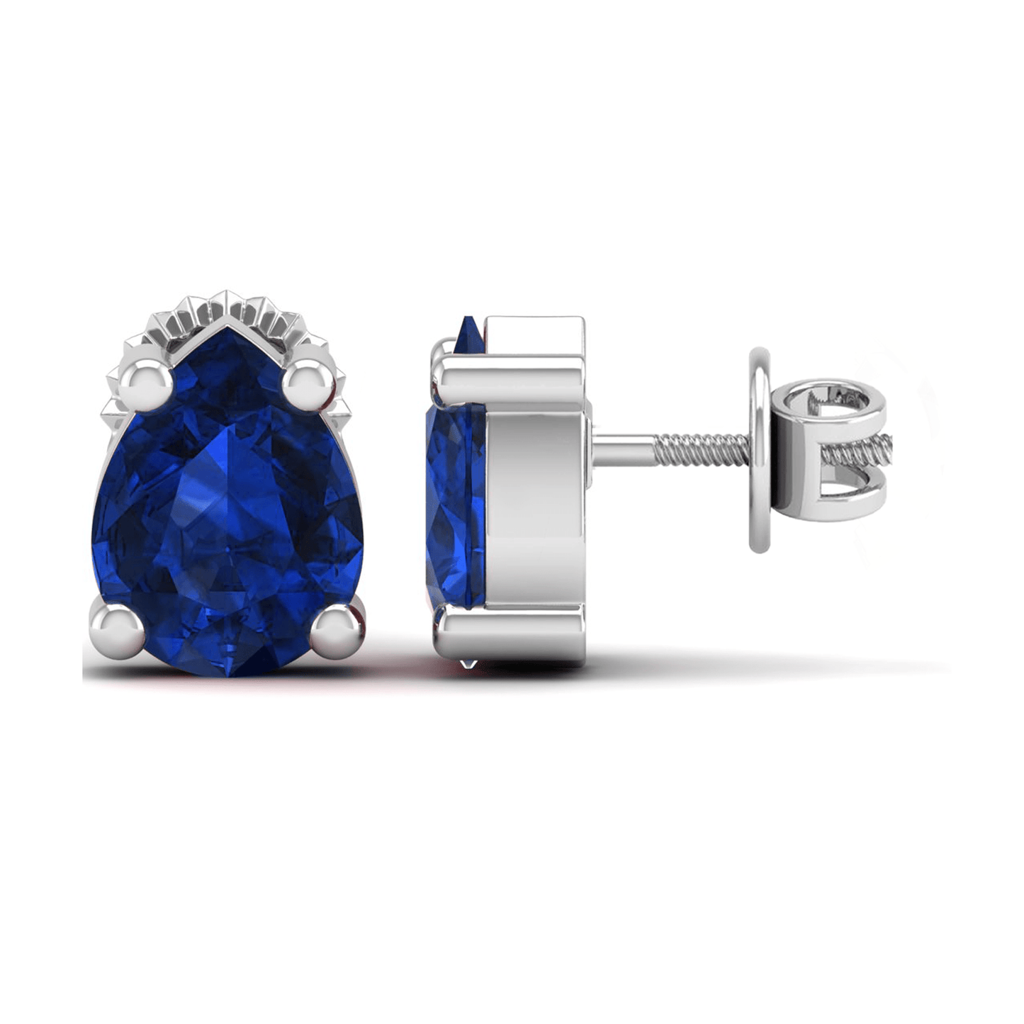 Pure Sterling Silver (92.5% purity)Precious, Beautiful and Designer Stud Earrings with cubic zirconia (AD) stones for Girls and Women