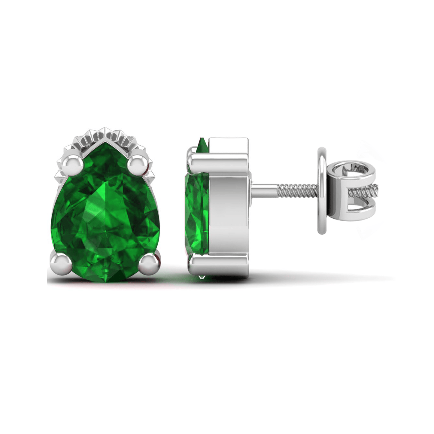 Pure Sterling Silver (92.5% purity)Precious, Beautiful and Designer Stud Earrings with cubic zirconia (AD) stones for Girls and Women