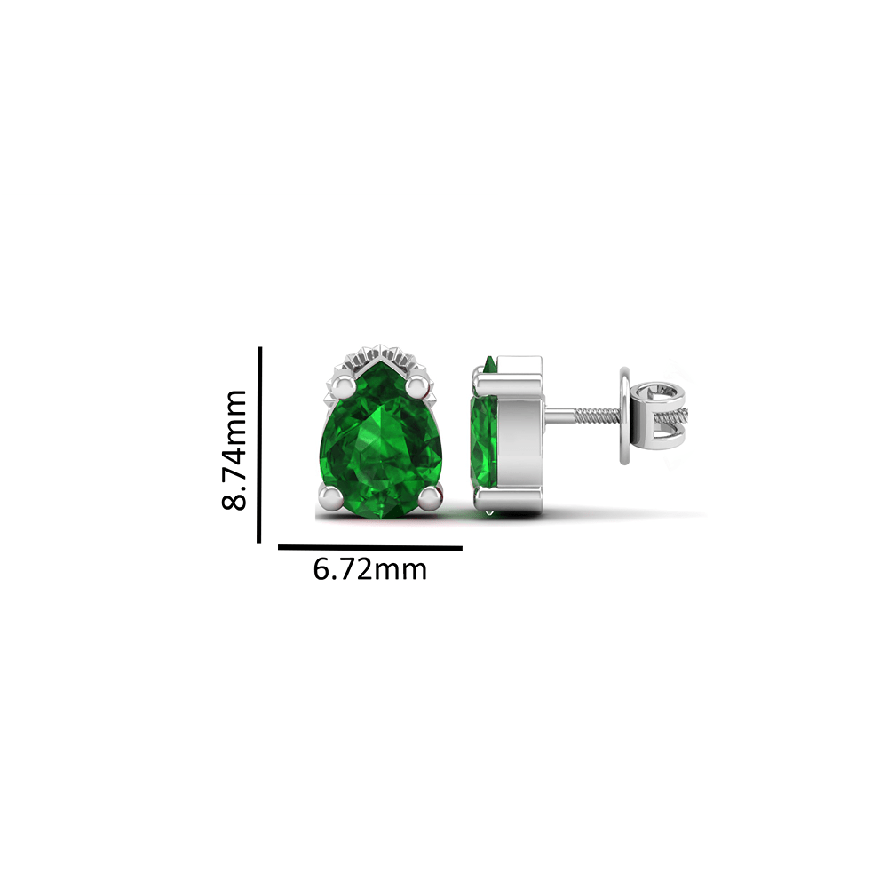 Pure Sterling Silver (92.5% purity)Precious, Beautiful and Designer Stud Earrings with cubic zirconia (AD) stones for Girls and Women