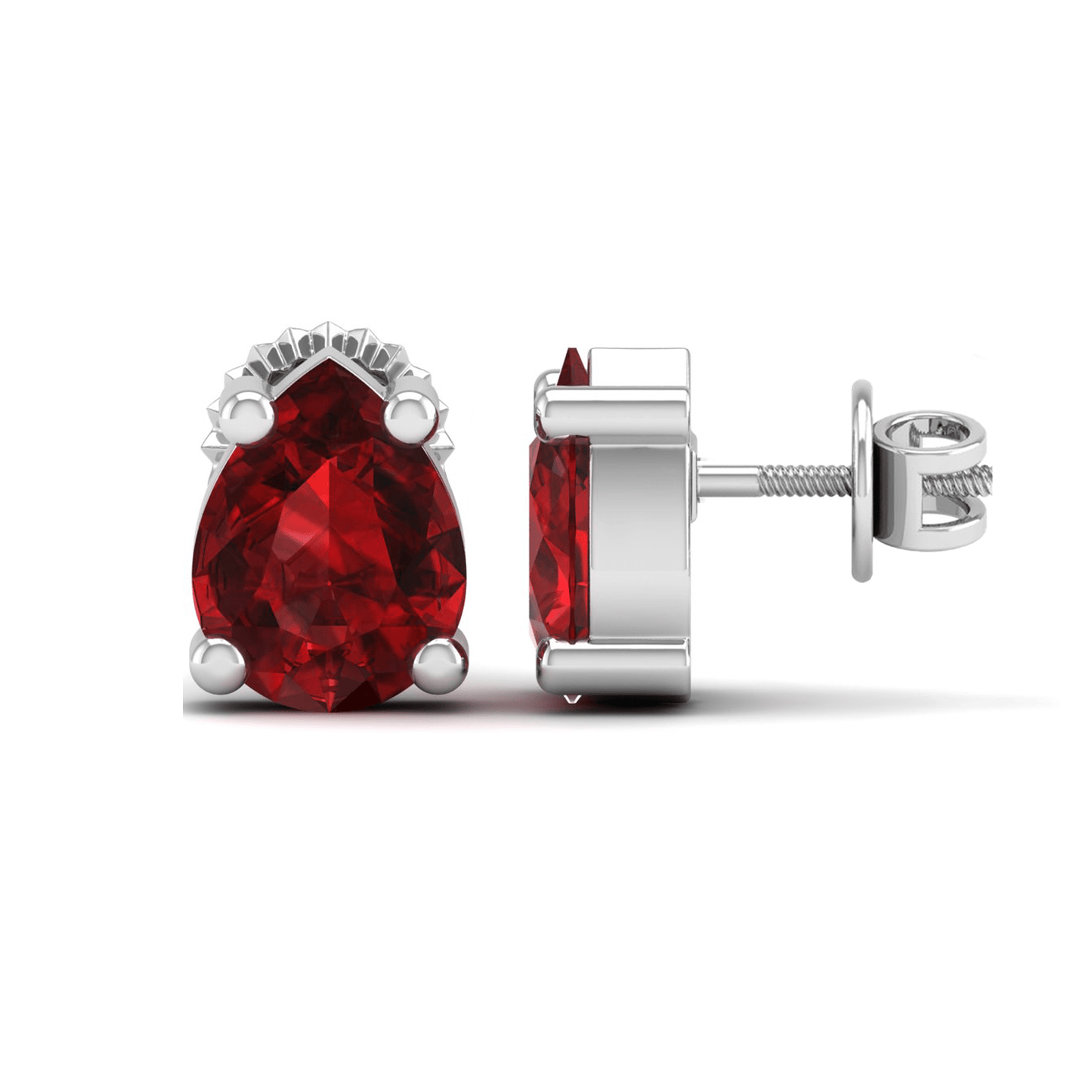 Pure Sterling Silver (92.5% purity)Precious, Beautiful and Designer Stud Earrings with cubic zirconia (AD) stones for Girls and Women