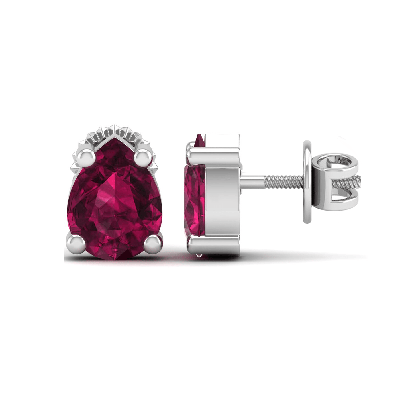 Pure Sterling Silver (92.5% purity)Precious, Beautiful and Designer Stud Earrings with cubic zirconia (AD) stones for Girls and Women
