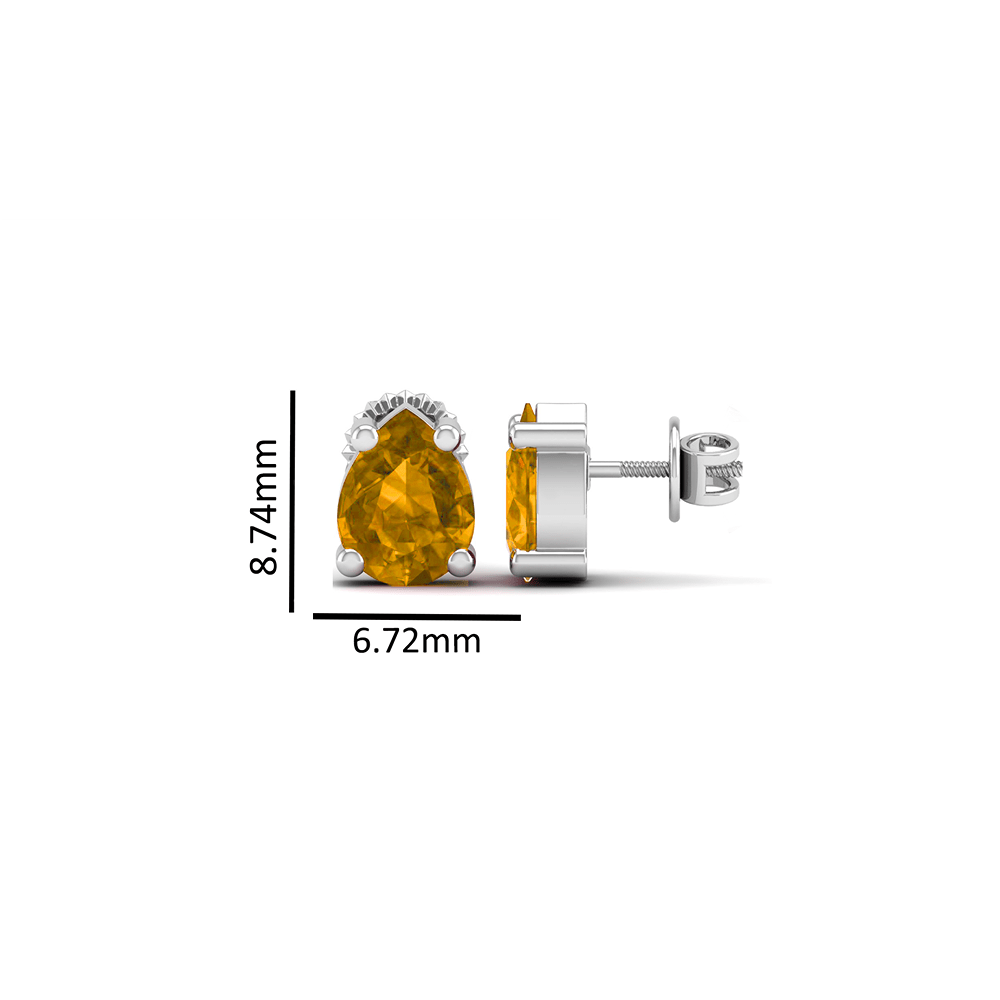 Pure Sterling Silver (92.5% purity)Precious, Beautiful and Designer Stud Earrings with cubic zirconia (AD) stones for Girls and Women