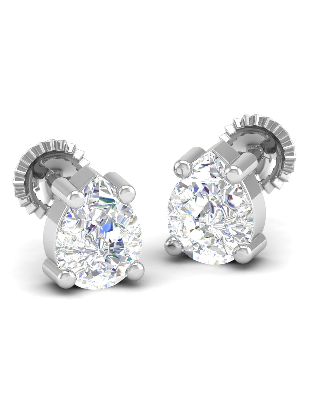 Pure Sterling Silver (92.5% purity)Precious, Beautiful and Designer Stud Earrings with cubic zirconia (AD) stones for Girls and Women