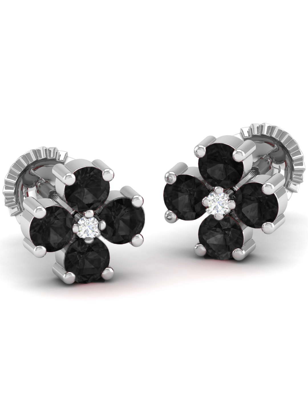 Pure Sterling Silver (92.5% purity)Precious, Beautiful and Designer Stud Earrings with cubic zirconia (AD) stones for Girls and Women