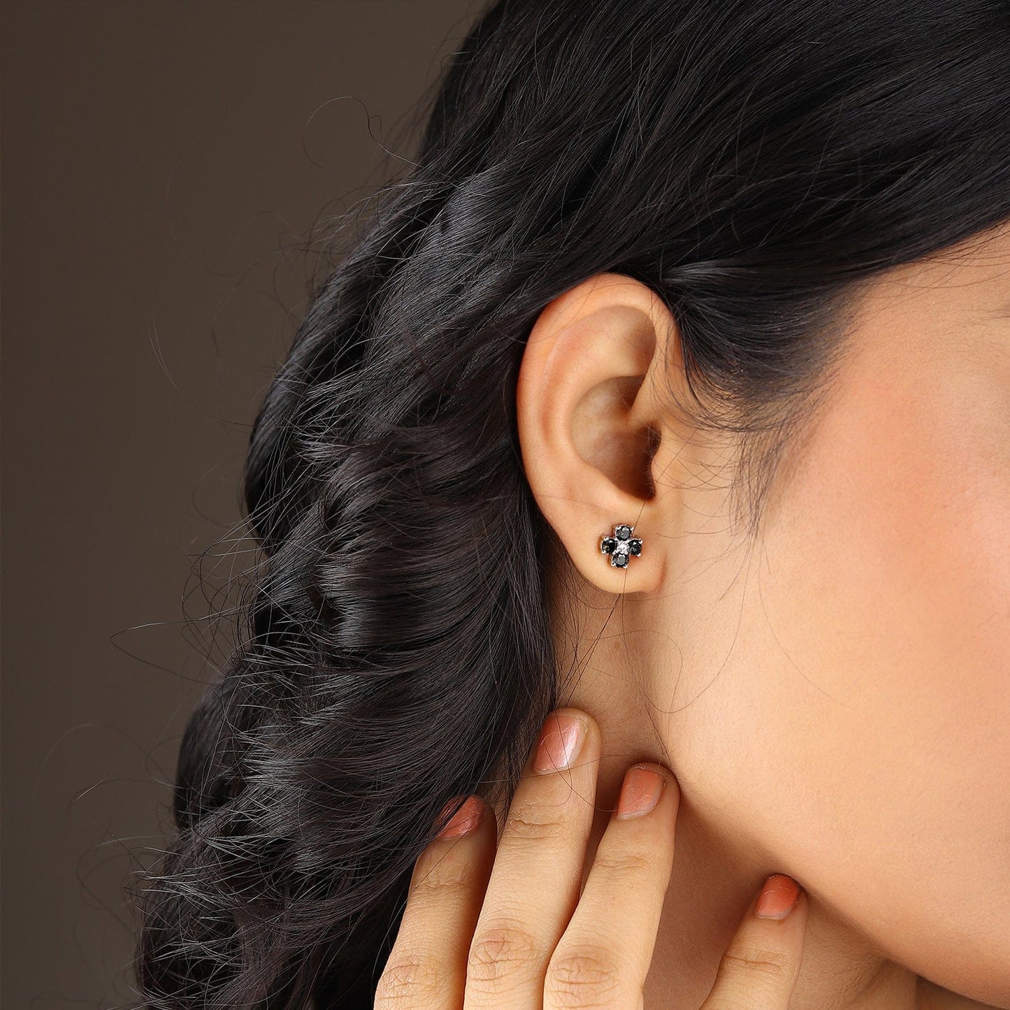 Pure Sterling Silver (92.5% purity)Precious, Beautiful and Designer Stud Earrings with cubic zirconia (AD) stones for Girls and Women
