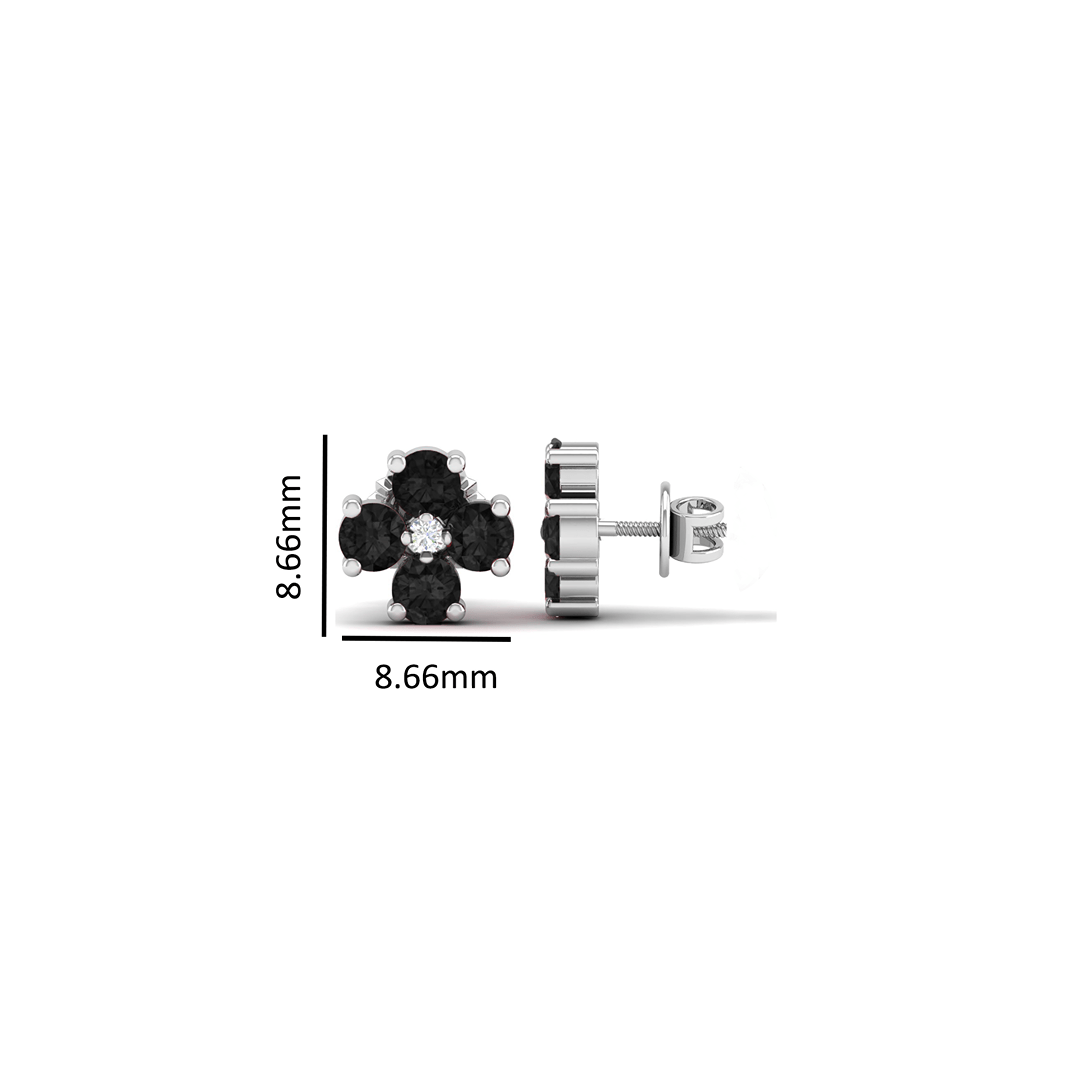 Pure Sterling Silver (92.5% purity)Precious, Beautiful and Designer Stud Earrings with cubic zirconia (AD) stones for Girls and Women