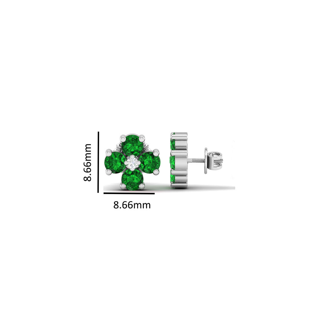 Pure Sterling Silver (92.5% purity)Precious, Beautiful and Designer Stud Earrings with cubic zirconia (AD) stones for Girls and Women