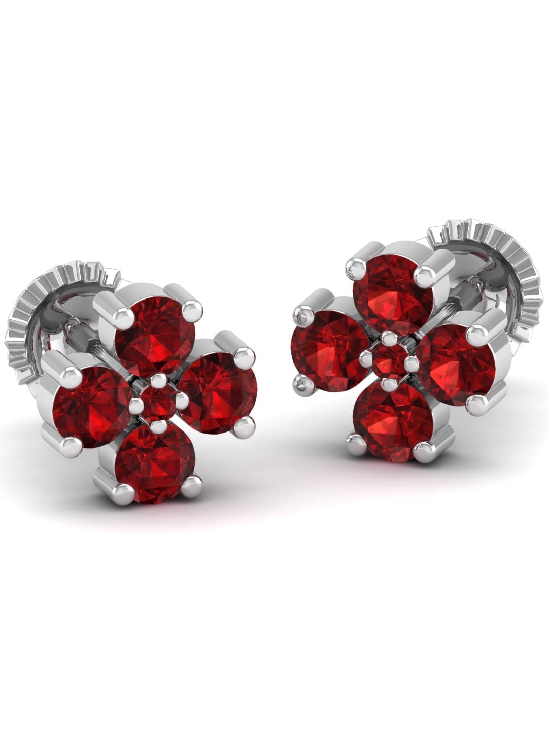 Pure Sterling Silver (92.5% purity)Precious, Beautiful and Designer Stud Earrings with cubic zirconia (AD) stones for Girls and Women