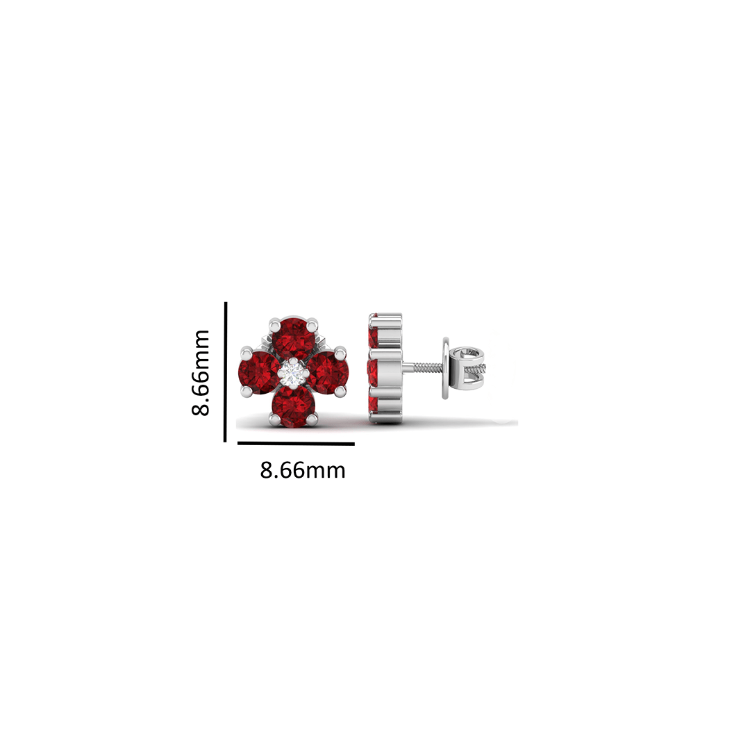 Pure Sterling Silver (92.5% purity)Precious, Beautiful and Designer Stud Earrings with cubic zirconia (AD) stones for Girls and Women