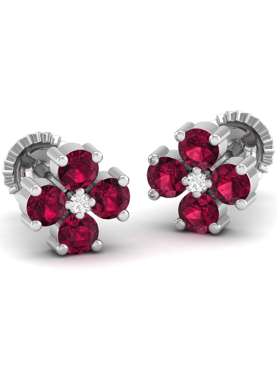 Pure Sterling Silver (92.5% purity)Precious, Beautiful and Designer Stud Earrings with cubic zirconia (AD) stones for Girls and Women