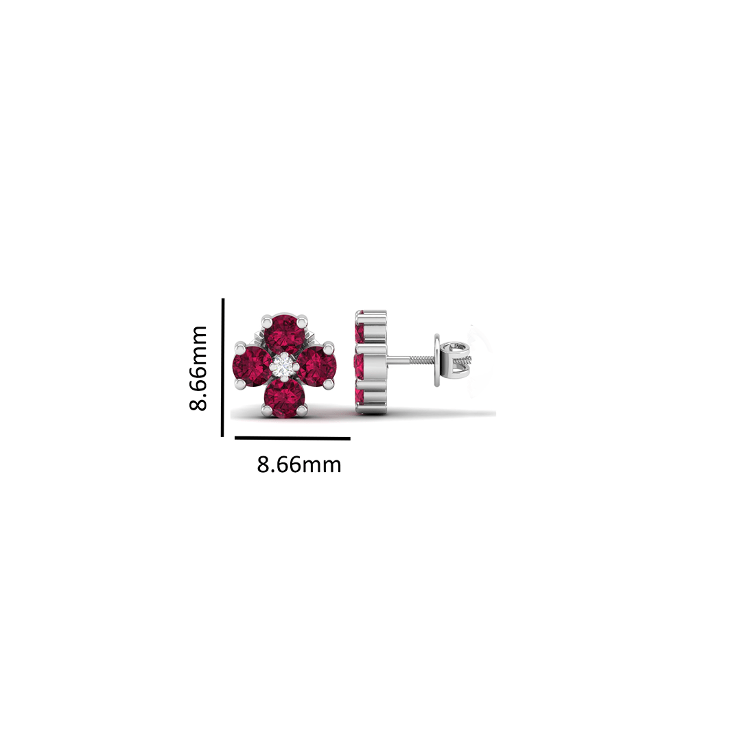 Pure Sterling Silver (92.5% purity)Precious, Beautiful and Designer Stud Earrings with cubic zirconia (AD) stones for Girls and Women