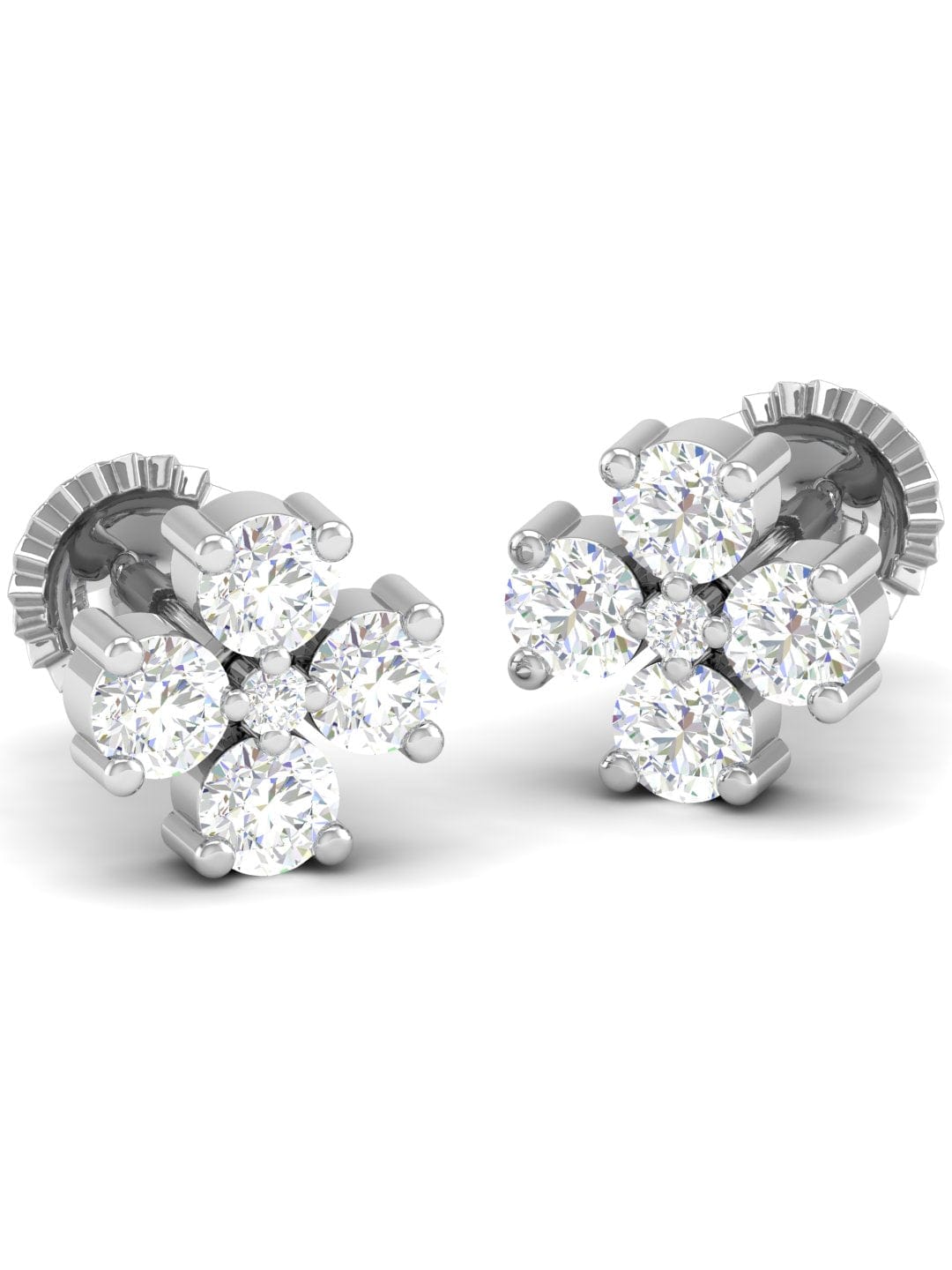 Pure Sterling Silver (92.5% purity)Precious, Beautiful and Designer Stud Earrings with cubic zirconia (AD) stones for Girls and Women